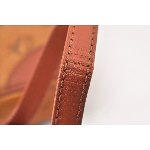 MCM Brown Clutch with Logo Pattern and Wrist Strap - Picture 7 of 16